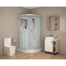 Душевая кабина Niagara Premium NG-6001-01 90x90 см, хром/прозрачное (безсиликоновая сборка) фото 