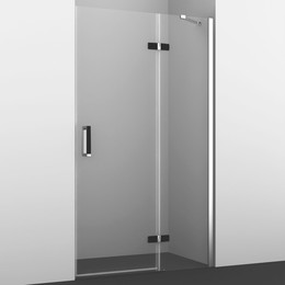 Душевая дверь WasserKraft Aller 120 см 10H05RBLACK MATT (стекло 8 мм), хром/прозрачное фото 