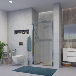 Душевая дверь Niagara Nova 120 см NG-62-12A, хром/прозрачное фото 