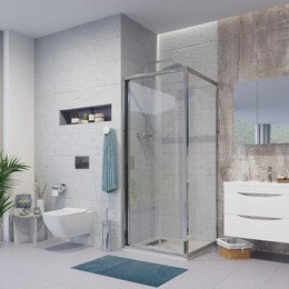 Душевое ограждение Niagara Nova 90x80 см NG-62-9A-NG-A80, хром/прозрачное фото 