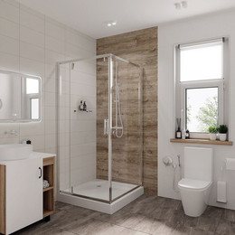 Душевое ограждение Niagara Nova 100x100 см NG-6602-08, хром/прозрачное фото 