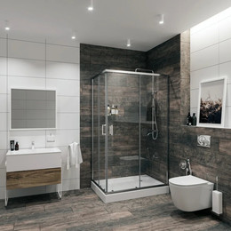 Душевое ограждение Niagara Nova 120x90 см NG-6611-08, хром/прозрачное фото 