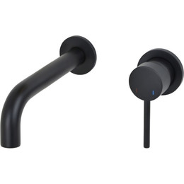 Смеситель для раковины настенный Bronze de Luxe Scandi 14511B, чёрный матовый, Цвет производителя: чёрный матовый фото 