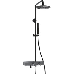 Душевая стойка с термостатом WasserKraft A114.258.218.CB Thermo, черный фото 
