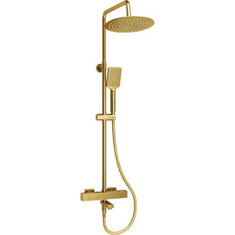 Душевая стойка с термостатом WasserKraft A199.259.201.BG Thermo, золото матовое фото 