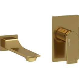 Смеситель для раковины настенный WasserKraft Aisch A55543, золото матовое фото 