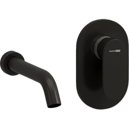 Смеситель для раковины настенный WasserKraft Elbe A74543, черный фото 