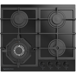 Газовая варочная поверхность Zigmund & Shtain M 26.6 B (чёрное стекло) фото 