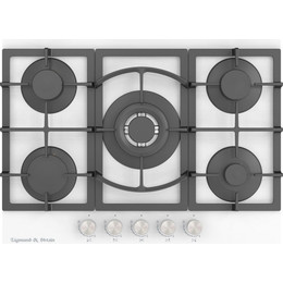 Газовая варочная поверхность Zigmund & Shtain M 26.7 W (белое стекло) фото 