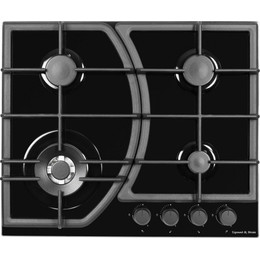 Газовая варочная поверхность Zigmund & Shtain M 27.6 B (чёрное стекло) фото 