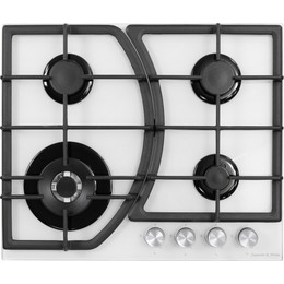 Газовая варочная поверхность Zigmund & Shtain M 27.6 W (белое стекло) фото 