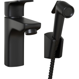 Смеситель для раковины с гигиеническим душем Paini Viva Style P4YO205/574, черный фото 