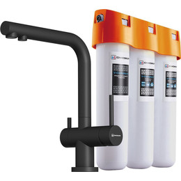 Смеситель для кухни Omoikiri Nagano BL-P + фильтр Pure Drop Lite 4047.8028P, чёрный фото 