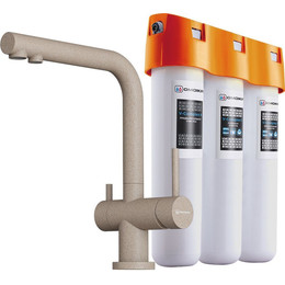 Смеситель для кухни Omoikiri Nagano SA + фильтр Pure Drop Lite 4055.8028P, бежевый фото 