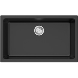 Кухонная мойка Omoikiri Okinoshima 76-U/I BL 4997146, чёрный, Цвет производителя: чёрный фото 