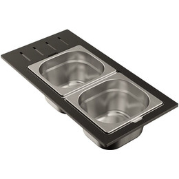 Контейнер для кухонной мойки Omoikiri DC-02-2 IN 4999075, нержавеющая сталь фото 