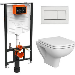 Инсталляция с подвесным безободковым унитазом Vitra S-20 L-Box 9004B003-7207 фото 