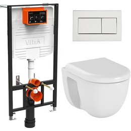 Инсталляция с подвесным безободковым унитазом Vitra S40 L-Box 9005B003-7211 фото 