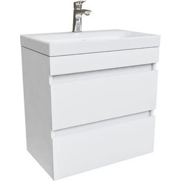 Тумба подвесная с раковиной Iddis Zodiac 60 см ZOD6CB0i95K, белый матовый фото 