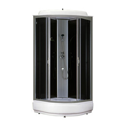 Душевая кабина Loranto 100 см CS-6610-25 G, хром/прозрачное фото 