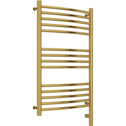 Полотенцесушитель электрический Сунержа Богема 3.0 П14 800x500 мм (выгнутая перемычка) 03-5803-8050 R, золото фото 