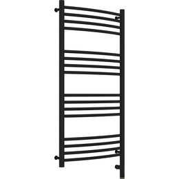 Полотенцесушитель электрический Сунержа Богема 3.0 П16 1000x500 мм (выгнутая перемычка) 31-5803-1050 R, чёрный матовый фото 