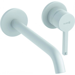 Смеситель для раковины настенный Kludi Nova Fonte Pura 220 мм 202455315, белый матовый фото 