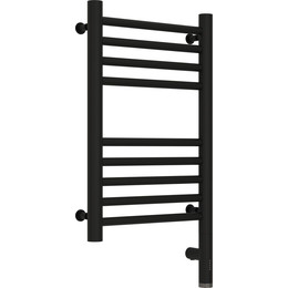 Полотенцесушитель электрический Сунержа Богема 3.0 П9 500x300 мм (прямая перемычка) 31-5805-5030 R, чёрный матовый фото 