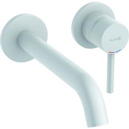 Смеситель для раковины настенный Kludi Bozz 230 мм 382455376, белый матовый фото 