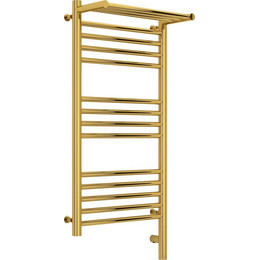 Полотенцесушитель электрический Сунержа Богема с полкой 3.0 П14 800x400 мм (прямая перемычка) 03-5807-8040 R, золото фото 