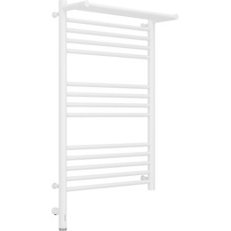 Полотенцесушитель электрический Сунержа Богема с полкой 3.0 П14 800x500 мм (прямая перемычка) 30-5806-8050 L, белый матовый фото 
