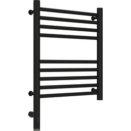 Полотенцесушитель электрический Сунержа Богема 3.0 П9 500x400 мм (прямая перемычка) 31-5804-5040 L, чёрный матовый фото 