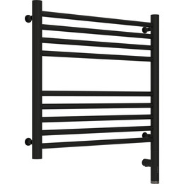 Полотенцесушитель электрический Сунержа Богема 3.0 П9 500x500 мм (прямая перемычка) 31-5805-5050 R, чёрный матовый фото 