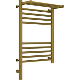 Полотенцесушитель электрический Сунержа Богема с полкой 3.0 П10 600x400 мм (прямая перемычка) 05-5806-6040 L, состаренная бронза фото 