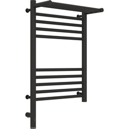 Полотенцесушитель электрический Сунержа Богема с полкой 3.0 П10 600x400 мм (прямая перемычка) 15-5806-6040 L, тёмный титан муар фото 