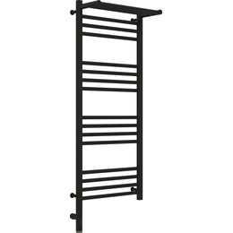 Полотенцесушитель электрический Сунержа Богема с полкой 3.0 П16 1000x400 мм (прямая перемычка) 31-5806-1040 L, чёрный матовый фото 