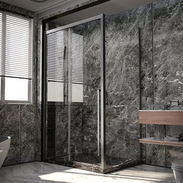 Душевое ограждение Veconi Premium Trento 140x100 см PTC30-SP-140100-GR-01-C4 (стекло 8 мм), графит/прозрачное фото 