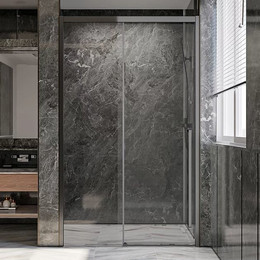 Душевая дверь Veconi Premium Trento 150 см PTD30-GR-150-01-C4 (стекло 8 мм), графит/прозрачное фото 