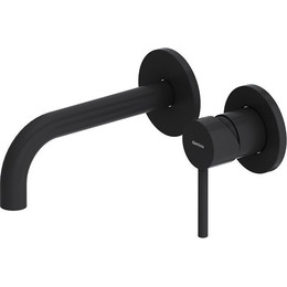 Смеситель для раковины настенный Damixa Scandinavian Pure 360260300, черный, Цвет производителя: чёрный фото 