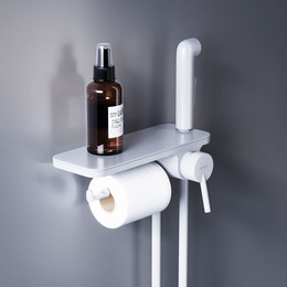 Набор для гигиенического душа Damixa Jupiter с полкой 773500200, белый фото 