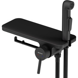 Набор для гигиенического душа Damixa Jupiter с полкой 773500301, черный фото 