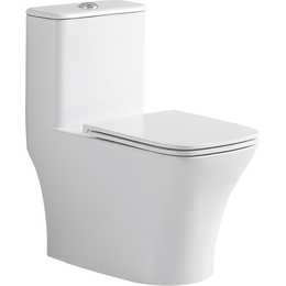 Унитаз-моноблок безободковый Sole Orax с тонкой крышкой микролифт фото 