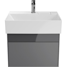 Тумба подвесная с раковиной Kerama Marazzi Logica 60 см LO.60.2\ST, стальной серый фото 