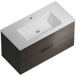 Тумба подвесная с раковиной Kerama Marazzi Piano Forte 95 см PI.F.95\OLM, дымчатый вяз фото 