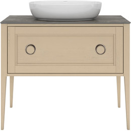 Тумба напольная со столешницей Kerama Marazzi Plaza Classic Neo 100 см PL.CN.100.1+1\CAP.M, капучино матовый фото 