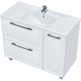 Тумба напольная с раковиной Mirsant Адель 100 см (раковина Next 100) белый фото 