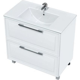 Тумба напольная с раковиной Mirsant Адель 80 см (раковина Next 80) белый фото 