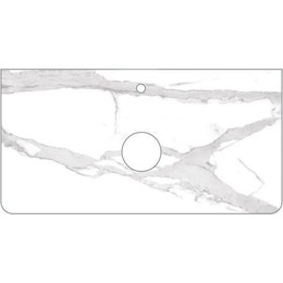 Столешница Mirsant Callacatta 80 см, белый мрамор фото 