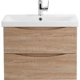 Тумба подвесная с раковиной BelBagno MARINO-CER-600-2C-SO-WO-P 60 см, Rovere Bianco фото 