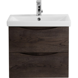 Тумба подвесная с раковиной BelBagno MARINO-CER-700-2C-SO-RNG-P 70 см, Rovere Nature Grigio фото 